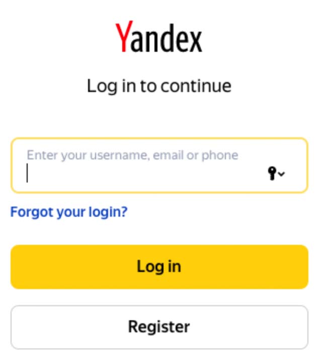 Rintracciare la password dell'account Yandex